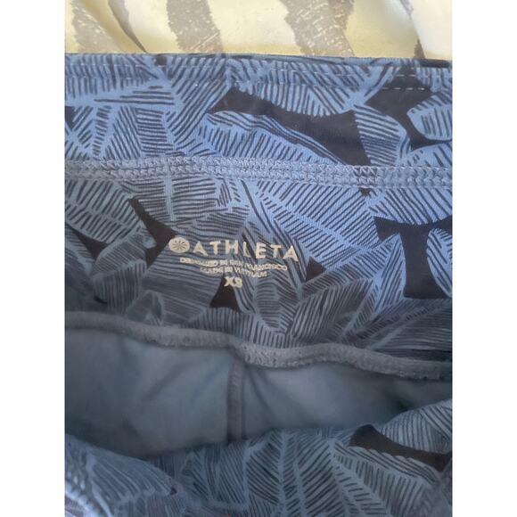 Athleta Full Length Tropical Side Pocket Leggings Blue Size XS - Picture 9 of 11